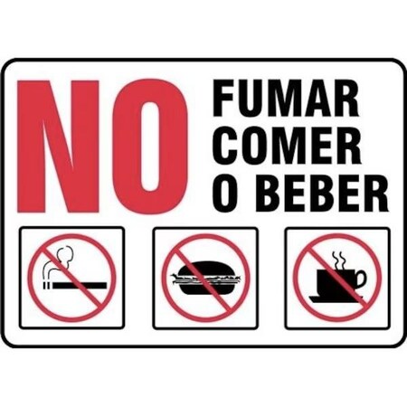 Accuform SAFETY SIGN NO SMOKING EATING OR SHMSMK585XL SHMSMK585XL